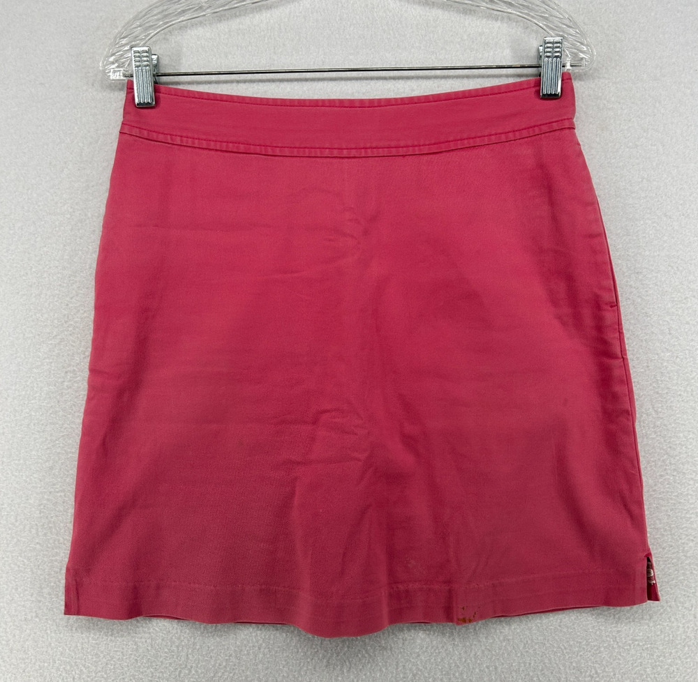 VINEYARD VINES Skort 2 Stretch Twill Cotton Chino Pencil Mini Back Zip Pink